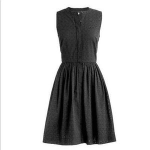 J Crew Black Eyelet dress